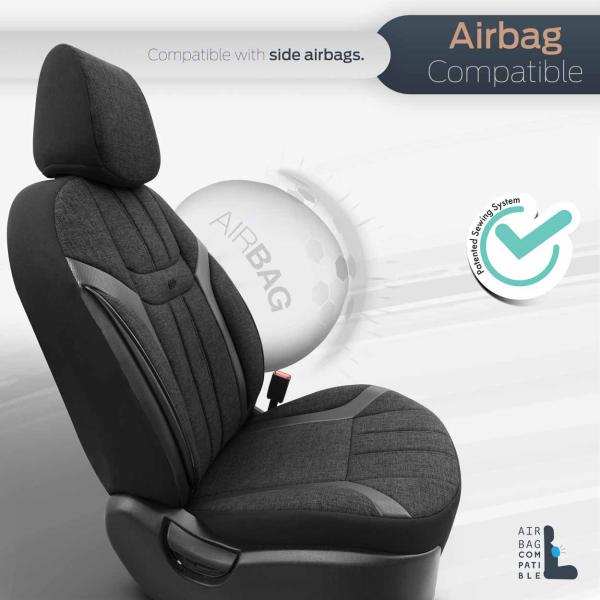 Auto Sitzbezug Set Universal Vorne und Hinten Komfortabel Komplett Set